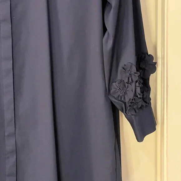 Chico's Midnight Blue Applique Shirt Dress - size 3 (16) - Picture 4 of 8